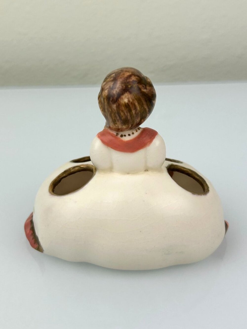 Vintage 1960s Girl Ceramic Pottery Lipstick Holder Vanity Artist Dated MCM Lady - Picture 7 of 16